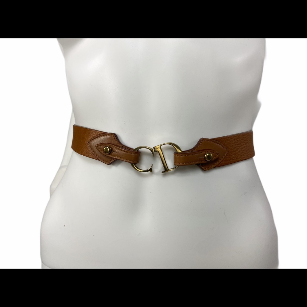 Vintage Dior CD saddle belt